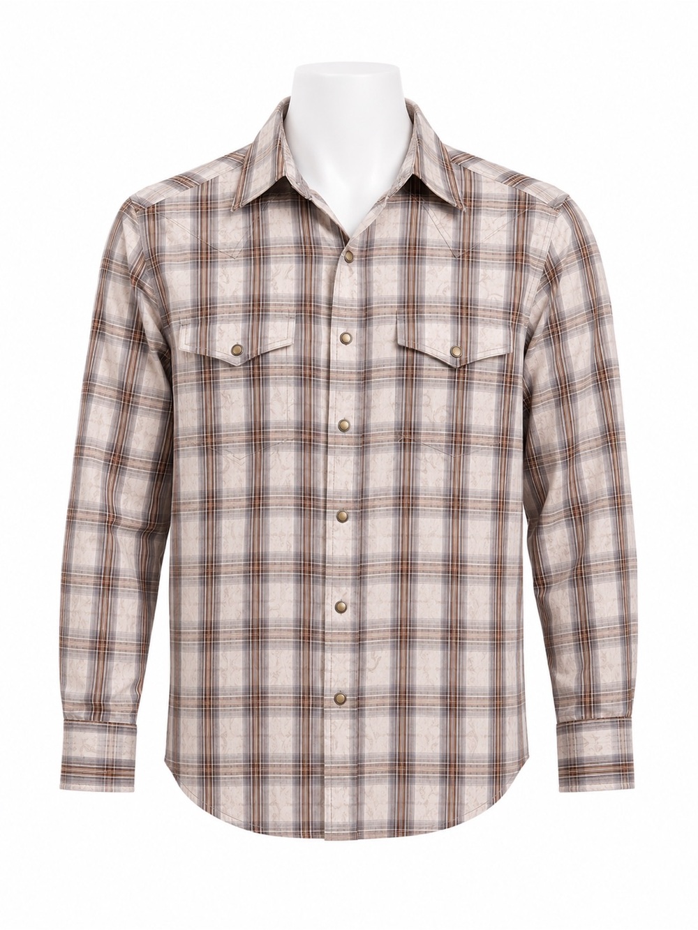 Size XL Wrangler Retro Men’s Western Snap Shirt Plaid Paisley Cotton